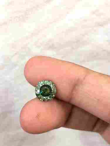 2.26 Carat Portuguese Cut Loose Moissanite Diamond, Green for Diamond Ring &Other Diamond Jewelry