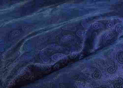 Dark Blue 58-Inch Skin Friendly Printed Satin Jacquard Soft Dress Fabric