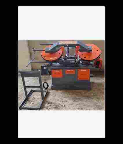 Semi-Automatic Metal Cutting Bandsaw Machine In Grey And Orange Color