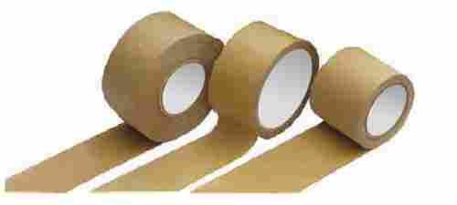 2x50 Meter Long Brown Single Sided Adhesive Kraft Paper Tape Roll For Packaing