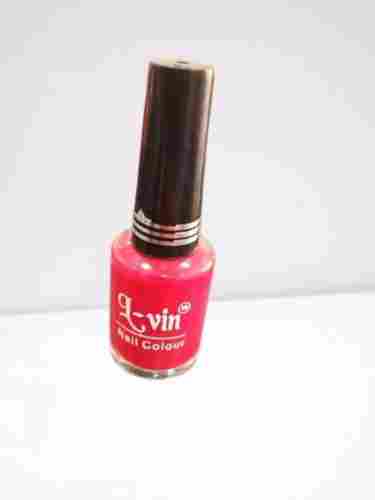 Waterproof Women's Bright Pink Color Nail Paint For Fingernails And Toe Nails 