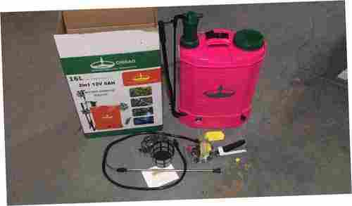 2 In1, 8 Ah Prish Pink Color Plastic Battery Spray Pump, For Agriculture