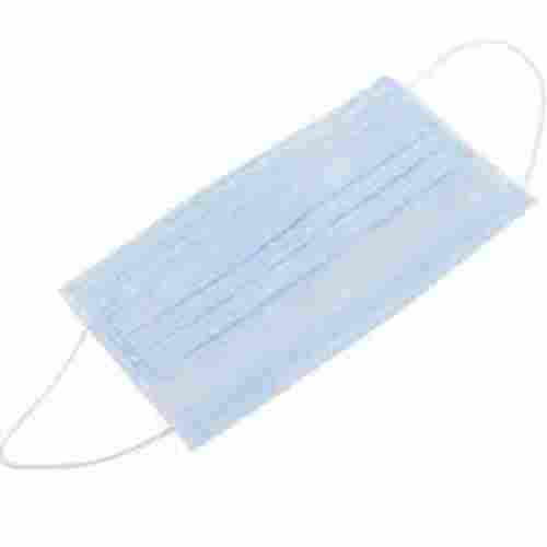 Adjustable Nose Pin And Soft Ear Loop Blue Color 3 Ply Disposable Face Mask