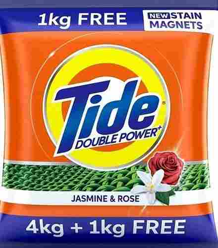 Jasmine And Rose Fragrance Tide Double Power Detergent Washing Powder, Pack Of 5kg Pouch