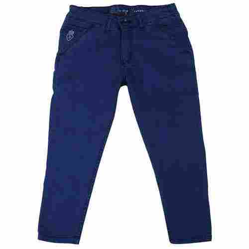 Dark Blue Colour Casual Wear Boys Cotton Long Pant