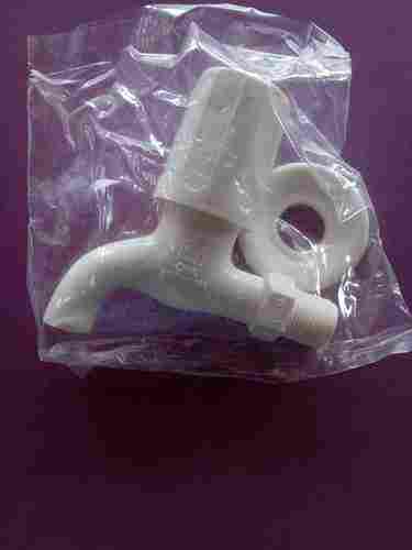 Robust Construction Leak Proof White Plastic PTMT Water Tap For Bathroom Fitting