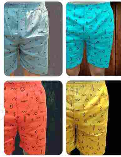Comfortable Casual Wear Mens Printed Cotton Capri Available In Four Colors 