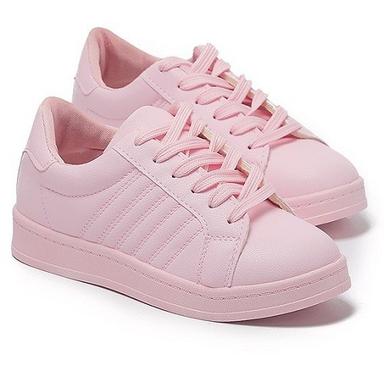 Skin Friendliness Slip Resistance Lace Closure Pink Ladies Fashion Shoes Heel Size: Medium
