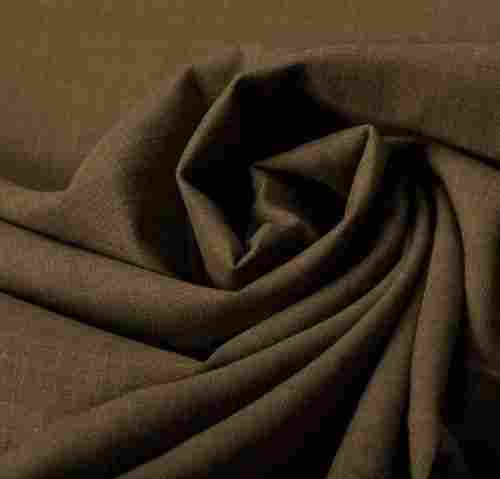 Soft And Comfortable Plain Brown Colour Cotton Linen Blend Fabrics For Making Clothes, Bed Sheets And More