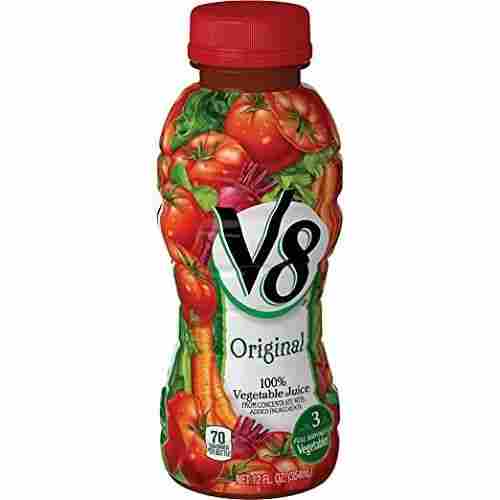 100% V8 Spicy Hot Excellent Source Of Vitamin A And Vitamin C Vegetable Juice 