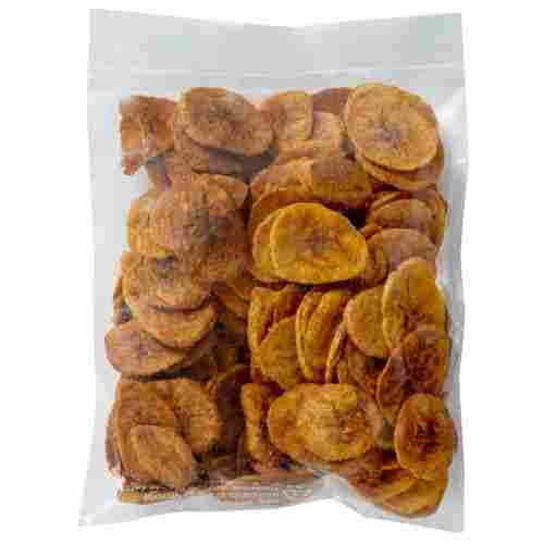 Lite Brown Color Nendran Fruit Banana Chips With Round Shape And 1 Year Shelf Life
