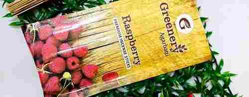 Low Smoke 100% Charcoal Free Eco Friendly Greenery Raspberry Agarbatti
