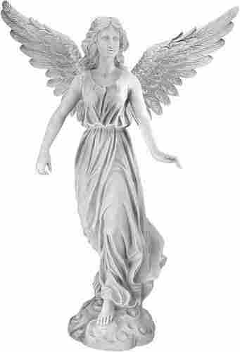White Marble Stone Angel Statues For Outdoor Garden Decoration Purpose