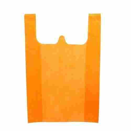 Plain Orange Color Non Woven W Cut Carry Bags For Grocery Products, Light Weight