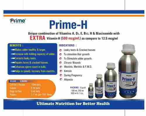 Prime H Veterinary Feed Supplements 100ml, 250ml, 500ml and 1 Liter Pack