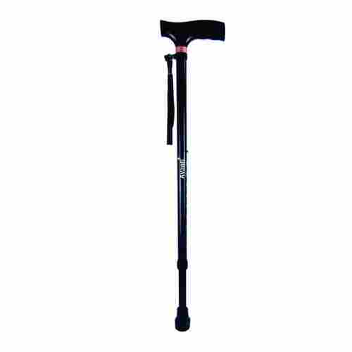 Vissco Avanti T Shape Aluminum Walking Stick, Soft Rubber for Better Grip