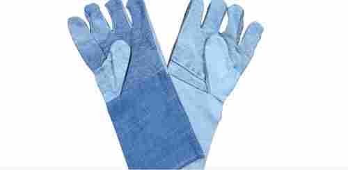 Comfortable Stylish Blue Color Jeans Fabric Glove Used For Hand Safety