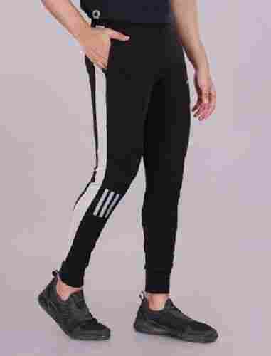 Black Color Casual Sports Wear Comfortable, Durable And Stretchable Track Pant For Men