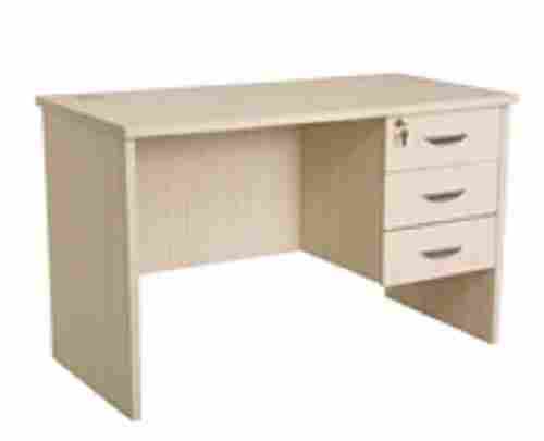 CrA"Me Color Wooden Office Table Rectangular In Shape With 3 Drawers Water Resistant And Durable