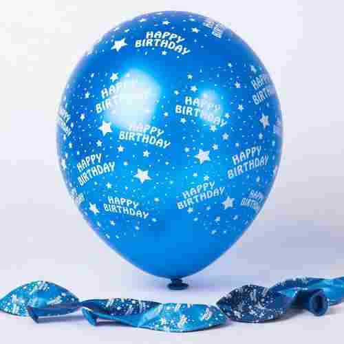 Blue Happy Birthday Printed Rubber Balloon For Decoration Large Size Balloon