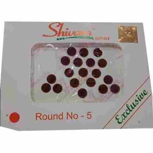 Shivaan Maroon Velvet Plain Bindi, Round Shape No-5 Exclusive Daily Use