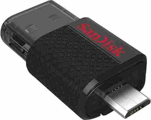 Black Color Plastic Sandisk OTG Flash Storage Pen Drive Upto 64GB Storage