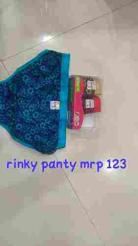 Blue Color Printed Soft And Comfortable Cotton Rinky Panties For Ladies 
