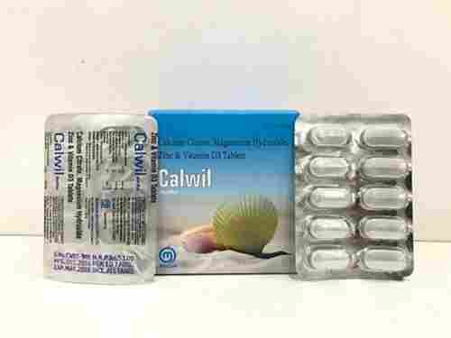 CALWIL Calcium, Magnesium, Vitamin D3 And Zinc Tablet, 10x10 Blister Pack