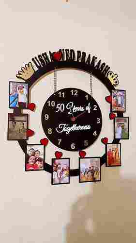 Multicolored Round Shaped Wooden Sublimation Wall Clock For Home Decoration