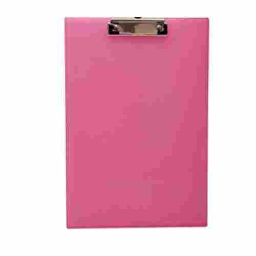 Scratch And Waterproof Rectangular Pink Plain Plastic Clip Board