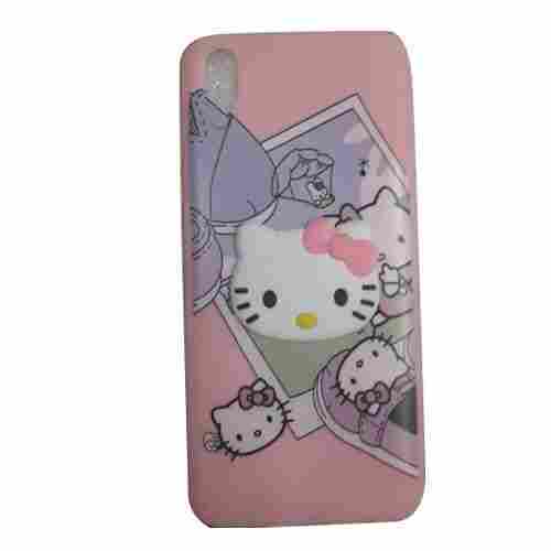 Attractive Design Pink Printed Rectangular And Light Weight Silicon Mobile Back Cover