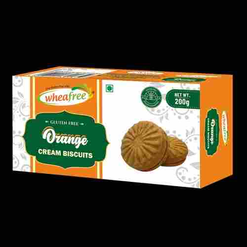 Tasty Delicious Crunchy Crispy And Sweet Wheafree Orange Cream Biscuits