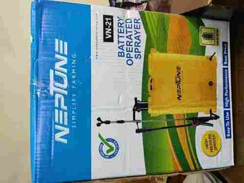Yellow Carbon Steel Battery Operated Neptune Vn-21 High-Pressure Agriculture Sprayer, 16 Litres