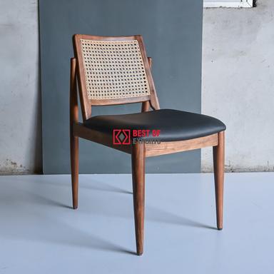 Nik Wooden Cane Chair