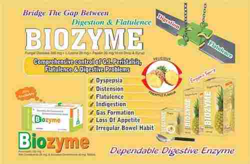 Biozyme Fungal Diastase, Pepsin With L-lysine Syrup