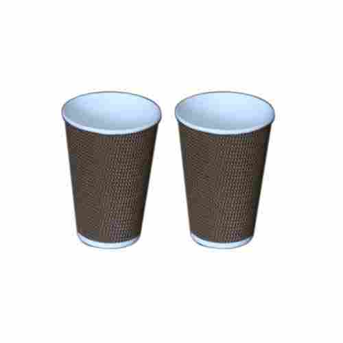 Brown Color Disposable Ripple Paper Glass, 130-500ml