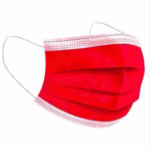 Red Color 3 Ply Disposable Surgical Face Mask For Clinic, Hospital, Laboratory