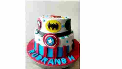1 Kg Fresh And Delicious Avengers Fruit Cake With Round Shape