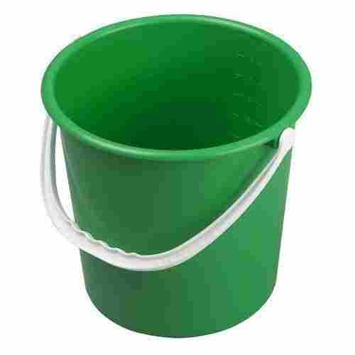 Green Color Plain Ruggedly Constructed Leak Proof Plastic Bucket with Handle