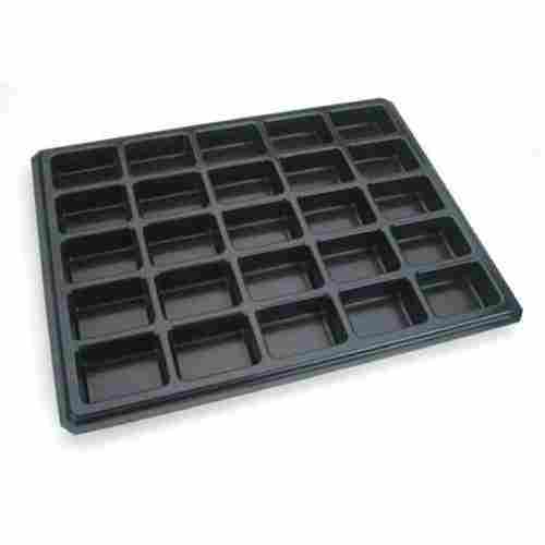 Vacuum Forming Trays In Black Color And Square Shape For Packaging