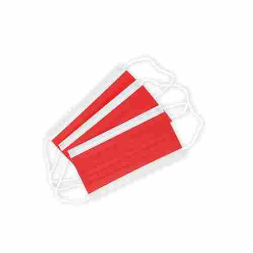 3 Ply Disposable Red Color Non Woven Face Mask