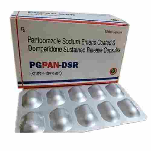Enteric Coated Pantoprazole Sodium And Domperidone Sustained Release Capsules (10x10 Capsules)