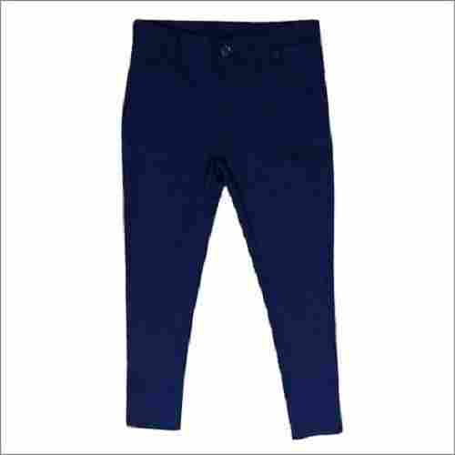 Navy Blue Formal Cotton Skinny Pants For Ladies