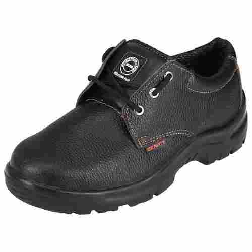 Gravity Basic No Frills Low Ankle Laceup Leather Safety Shoes For Contract Workmen