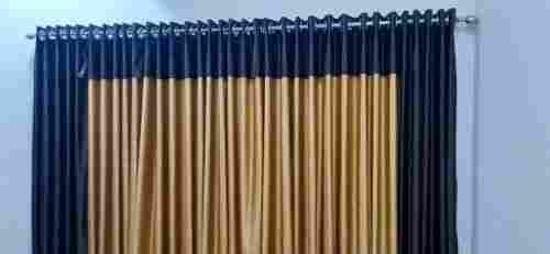 Fancy Cream And Blue Color Plain Polyester Windows Curtains, Size 4-10 Feet