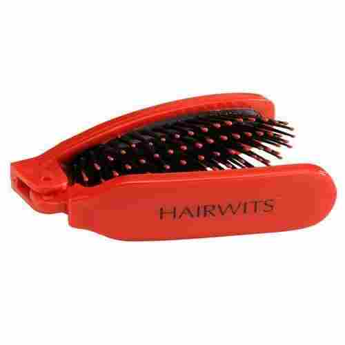 Red Color Plastic Folding Hair Brush For Unisex(Frizzy Hair)