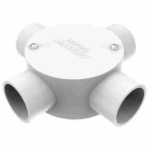 White Colour Pressfit Galaxy Ivory Conduit PVC Junction Perfect for Home and Office Plumbing need