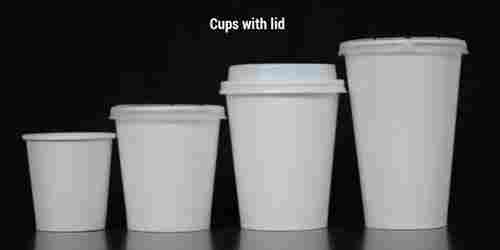  Environmental Friendly 100% Biodegradable White Disposable Paper Cup With Lid