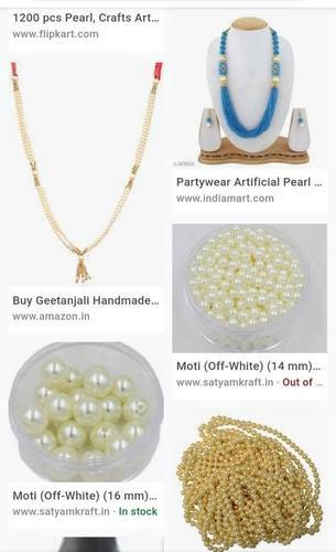 Highly Durable Fine Finish Round Shape Artificial Pearl