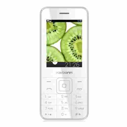 White Karbonn K Phone 1, Memory Expandable Up To 8 GB And Double Sim (Gsm + Gsm) 1400mah Battery